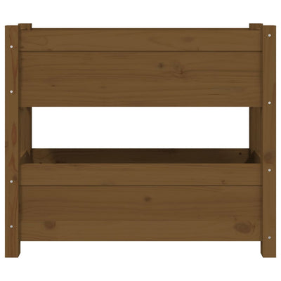 Kukkalaatikko hunajanruskea 77x25x66 cm täysi mänty - Vuodevaatteet
