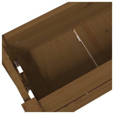 Kukkalaatikko hunajanruskea 77x25x66 cm täysi mänty - Vuodevaatteet
