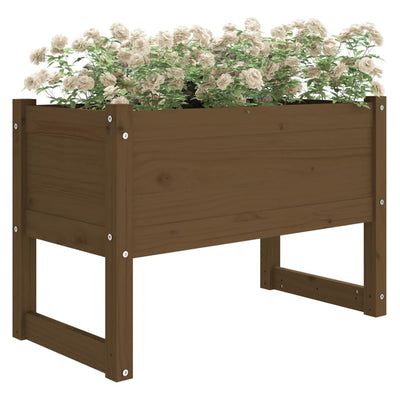 Kukkalaatikko hunajanruskea 78x40x52 cm täysi mänty - Vuodevaatteet