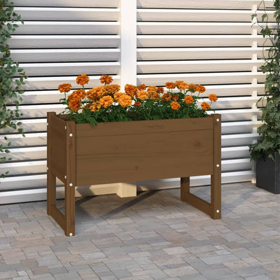 Kukkalaatikko hunajanruskea 78x40x52 cm täysi mänty - Vuodevaatteet