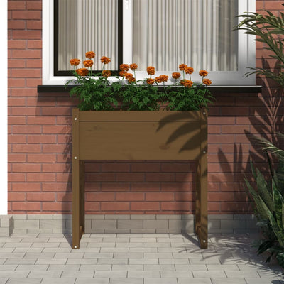 Kukkalaatikko hunajanruskea 78x40x81 cm täysi mänty - Vuodevaatteet