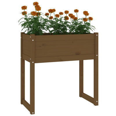Kukkalaatikko hunajanruskea 78x40x81 cm täysi mänty - Vuodevaatteet