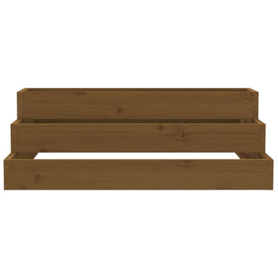 Kukkalaatikko hunajanruskea 80x80x27 cm täysi mänty - Vuodevaatteet