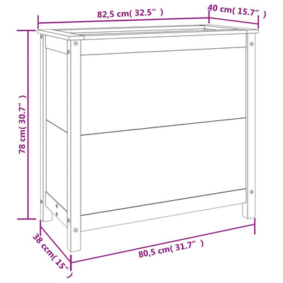 Kukkalaatikko hunajanruskea 82,5x40x78 cm täysi mänty - Vuodevaatteet