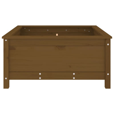 Kukkalaatikko hunajanruskea 82,5x82,5x39 cm täysi mänty - Vuodevaatteet