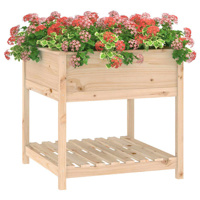 Kukkalaatikko hyllyllä 82,5x82,5x81 cm täysi mänty - Vuodevaatteet