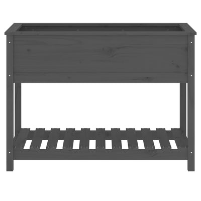 Kukkalaatikko hyllyllä harmaa 111,5x54x81 cm täysi mänty - Vuodevaatteet