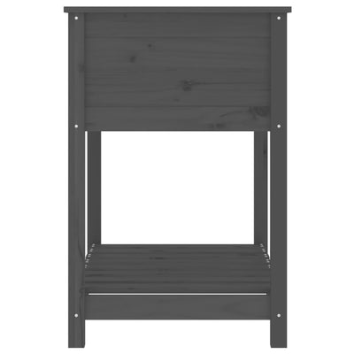 Kukkalaatikko hyllyllä harmaa 82,5x54x81 cm täysi mänty - Vuodevaatteet
