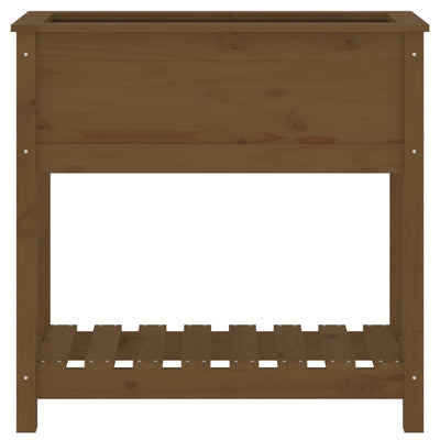Kukkalaatikko hyllyllä hunajanruskea 82,5x34,5x81cm täysi mänty - Vuodevaatteet
