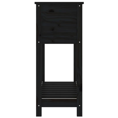 Kukkalaatikko hyllyllä musta 82,5x34,5x81 cm täysi mänty - Vuodevaatteet