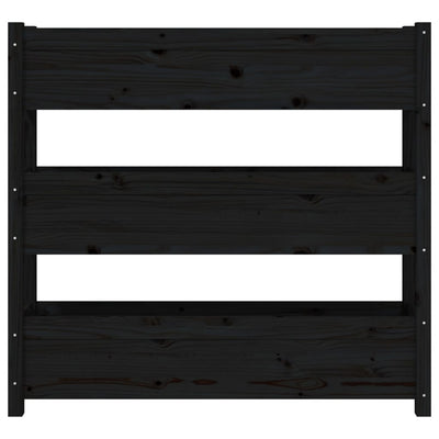 Kukkalaatikko musta 112x25x104,5 cm täysi mänty - Vuodevaatteet