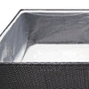 Kukkalaatikko musta 157x80x40 cm polyrottinki - Vuodevaatteet