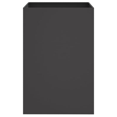 Kukkalaatikko musta 52x48x75 cm kylmävalssattu teräs - Vuodevaatteet