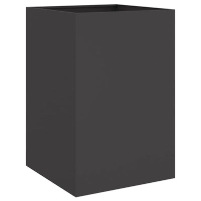 Kukkalaatikko musta 52x48x75 cm kylmävalssattu teräs - Vuodevaatteet