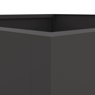 Kukkalaatikko musta 52x48x75 cm kylmävalssattu teräs - Vuodevaatteet