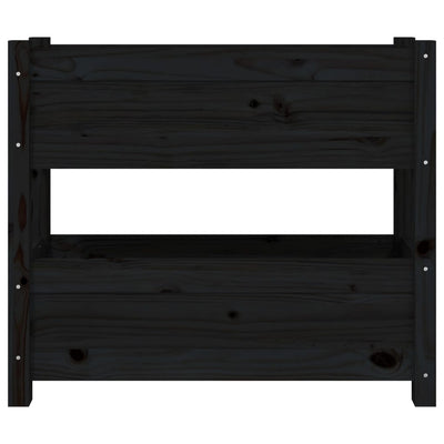 Kukkalaatikko musta 77x25x66 cm täysi mänty - Vuodevaatteet