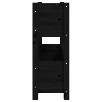 Kukkalaatikko musta 77x25x66 cm täysi mänty - Vuodevaatteet