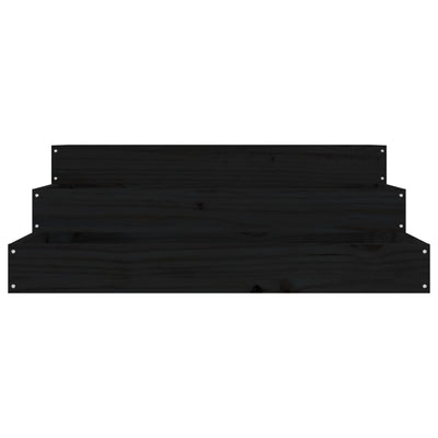 Kukkalaatikko musta 78x78x27 cm täysi mänty - Vuodevaatteet