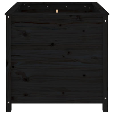 Kukkalaatikko musta 82,5x82,5x78 cm täysi mänty - Vuodevaatteet