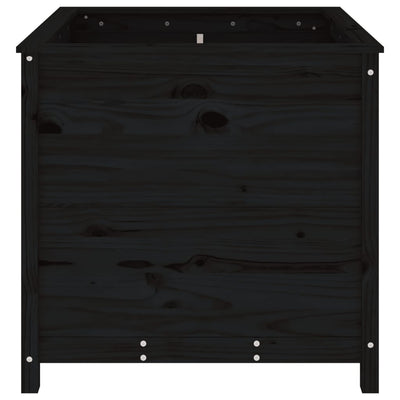 Kukkalaatikko musta 82,5x82,5x78 cm täysi mänty - Vuodevaatteet