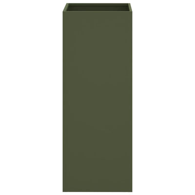 Kukkalaatikko oliivinvihreä 32x27,5x75 cm kylmävalssattu teräs - Vuodevaatteet