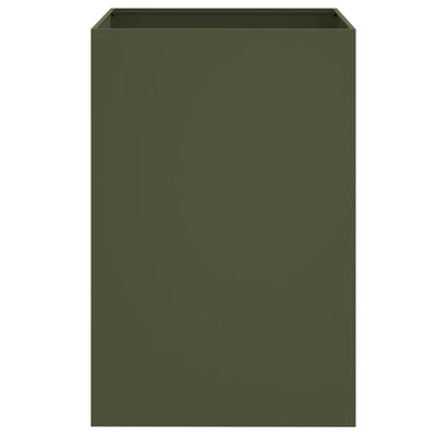 Kukkalaatikko oliivinvihreä 52x48x75 cm kylmävalssattu teräs - Vuodevaatteet