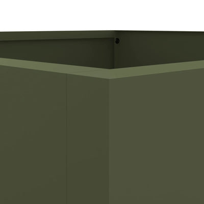Kukkalaatikko oliivinvihreä 52x48x75 cm kylmävalssattu teräs - Vuodevaatteet