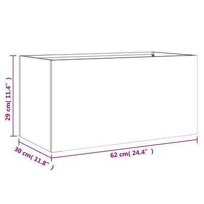 Kukkalaatikko oliivinvihreä 62x30x29 cm kylmävalssattu teräs - Vuodevaatteet