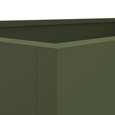 Kukkalaatikko oliivinvihreä 62x30x29 cm kylmävalssattu teräs - Vuodevaatteet