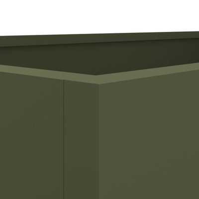Kukkalaatikko oliivinvihreä 62x40x39 cm kylmävalssattu teräs - Vuodevaatteet