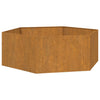 Kukkalaatikko ruoste 138x120x45 cm Corten teräs - Vuodevaatteet