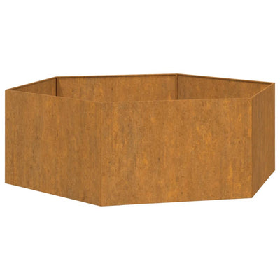 Kukkalaatikko ruoste 138x120x45 cm Corten teräs - Vuodevaatteet