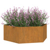 Kukkalaatikko ruoste 138x120x45 cm Corten teräs - Vuodevaatteet