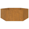 Kukkalaatikko ruoste 138x120x45 cm Corten teräs - Vuodevaatteet