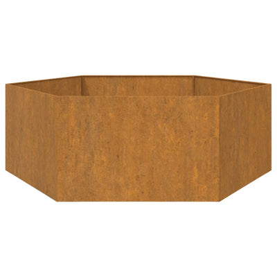 Kukkalaatikko ruoste 138x120x45 cm Corten teräs - Vuodevaatteet