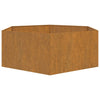 Kukkalaatikko ruoste 138x120x45 cm Corten teräs - Vuodevaatteet