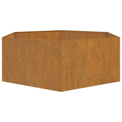 Kukkalaatikko ruoste 138x120x45 cm Corten teräs - Vuodevaatteet