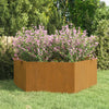 Kukkalaatikko ruoste 138x120x45 cm Corten teräs - Vuodevaatteet