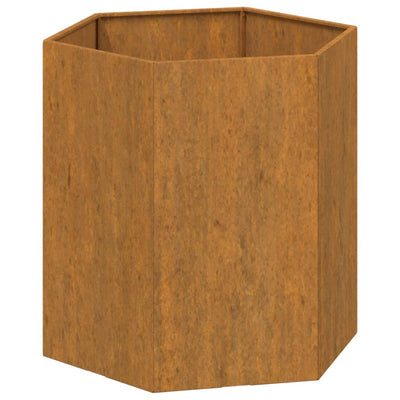 Kukkalaatikko ruoste 40x40x45 cm Corten teräs - Vuodevaatteet
