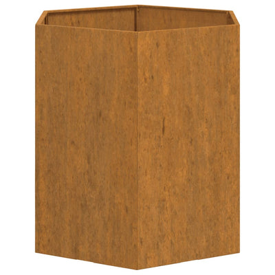 Kukkalaatikko ruoste 40x40x45 cm Corten teräs - Vuodevaatteet