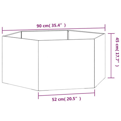 Kukkalaatikko ruoste 90x90x45 cm Corten teräs - Vuodevaatteet