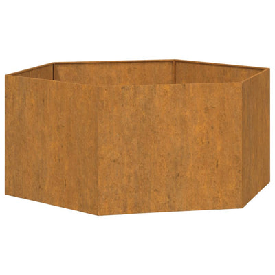 Kukkalaatikko ruoste 90x90x45 cm Corten teräs - Vuodevaatteet