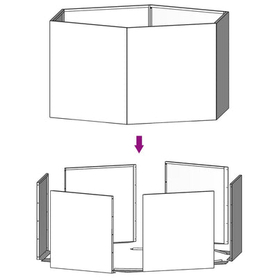 Kukkalaatikko ruoste 90x90x45 cm Corten teräs - Vuodevaatteet