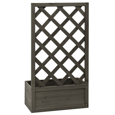 Kukkalaatikko säleiköllä harmaa 50x25x90 cm täysi kuusi - Vuodevaatteet