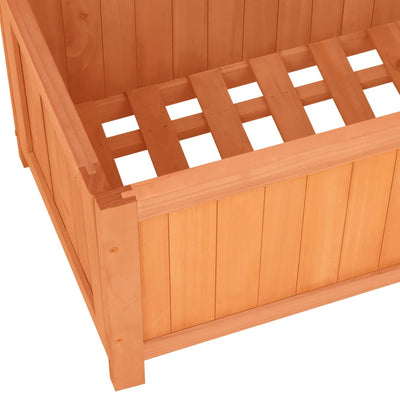 Kukkalaatikko säleiköllä ruskea 70x30x135 cm täysi kuusi - Vuodevaatteet