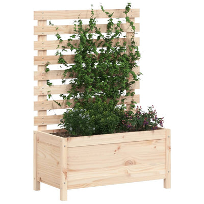 Kukkalaatikko telineellä 79x39,5x114 cm täysi mänty - Vuodevaatteet