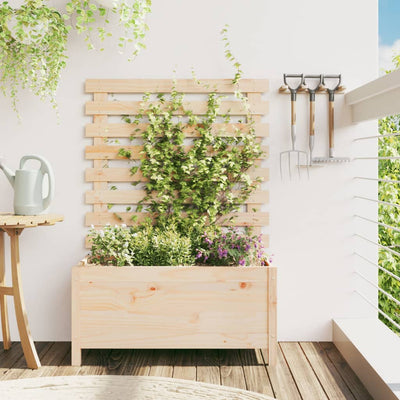 Kukkalaatikko telineellä 79x39,5x114 cm täysi mänty - Vuodevaatteet