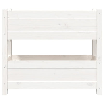 Kukkalaatikko valkoinen 77x25x66 cm täysi mänty - Vuodevaatteet
