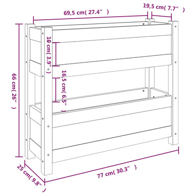 Kukkalaatikko valkoinen 77x25x66 cm täysi mänty - Vuodevaatteet