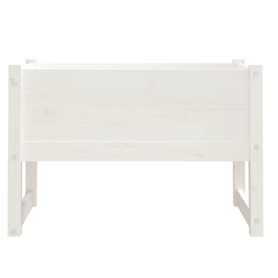 Kukkalaatikko valkoinen 78x40x52 cm täysi mänty - Vuodevaatteet